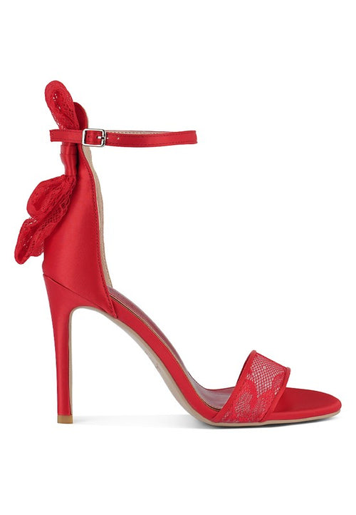 RAG & Co. Delancy Bow Detail Lace Stiletto Sandals