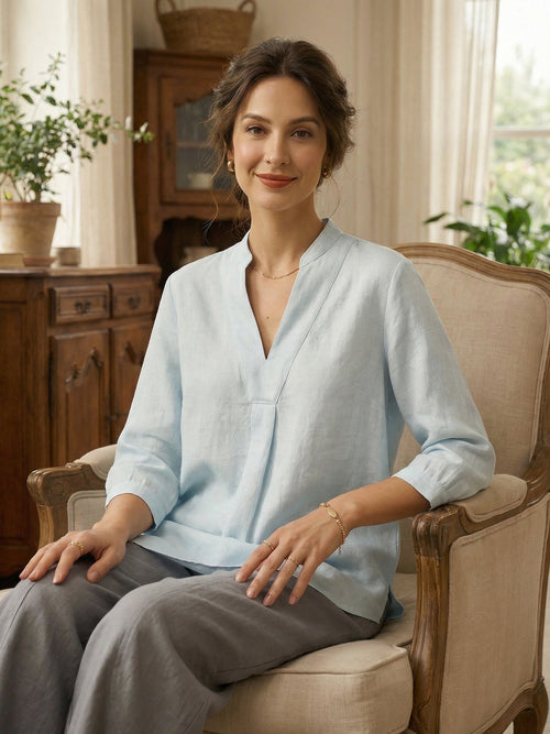 100% Linen Dress Shirt JOANNA