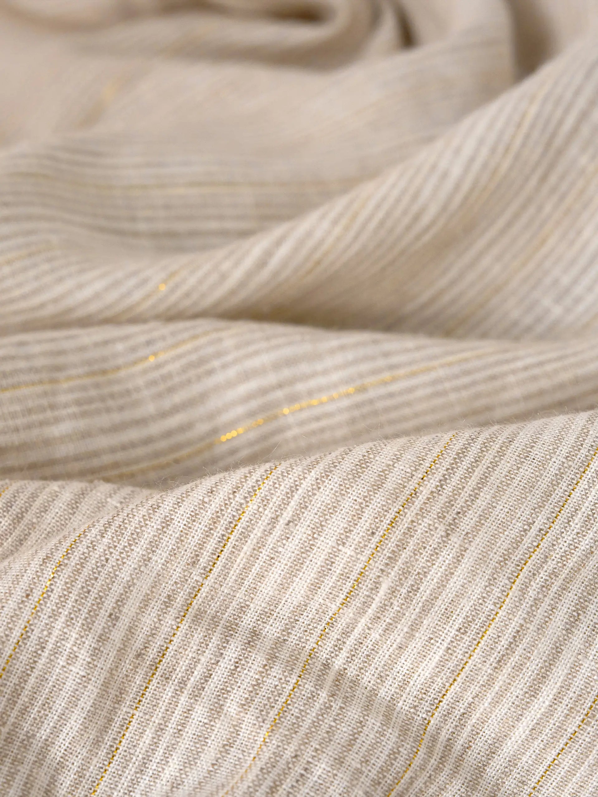 100% Linen Striped Elastic-Waist Mini Dress ARIA