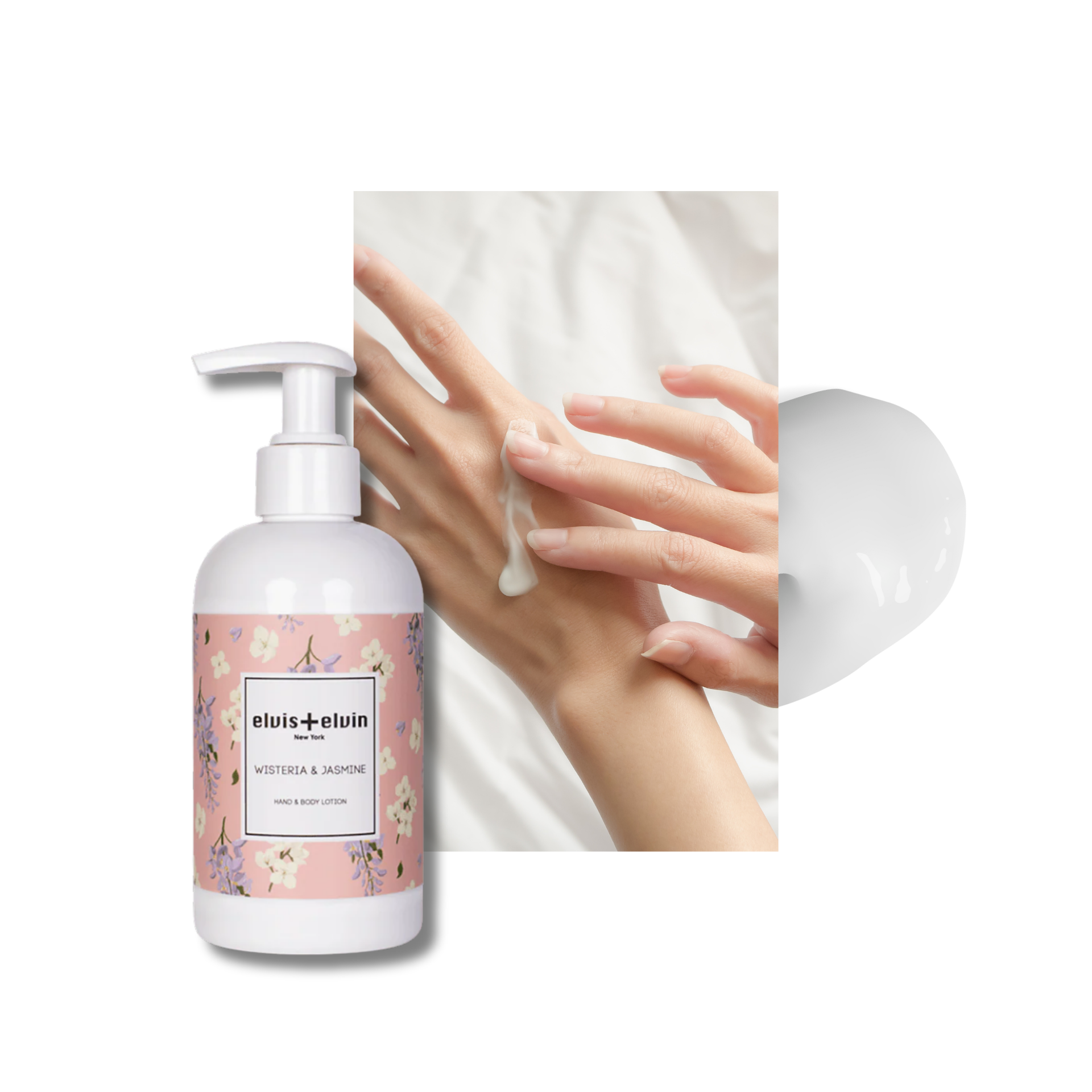 elvis+elvin Wisteria & Jasmine Hand & Body Lotion