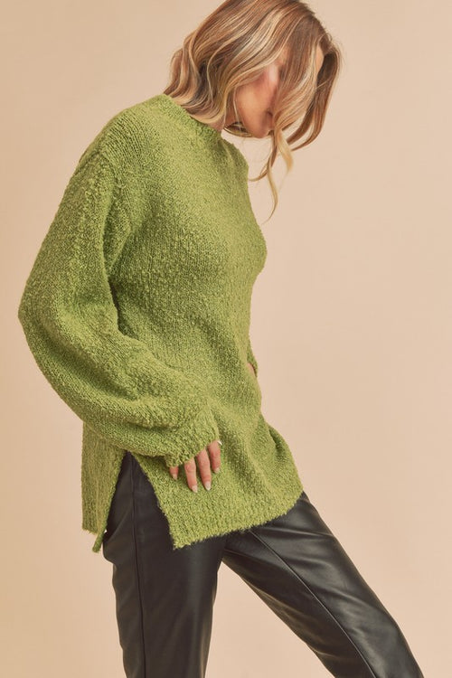 AEMI & Co. Mock Neck Long-sleeves Pullover Sweater - Tamia Sweater