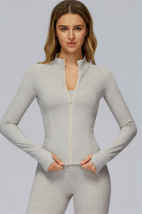 The Radiance Jacket Racerback Sports Bra Leggings 3-Piece Set