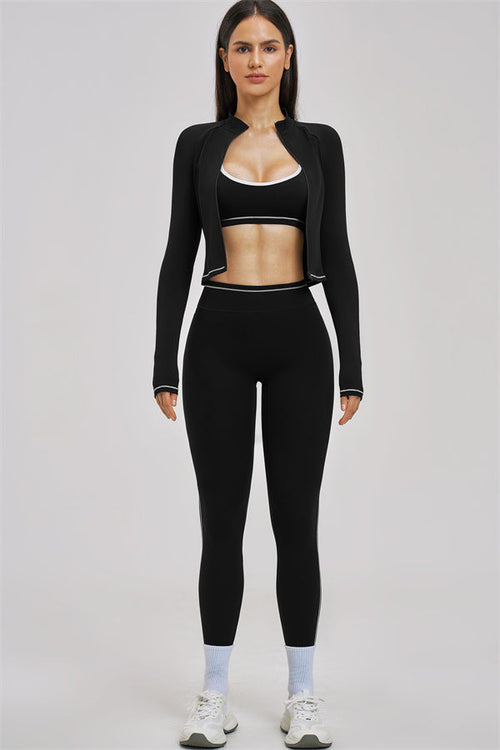 The Unbound Jacket Sports Bra Leggings 3-Piece Set