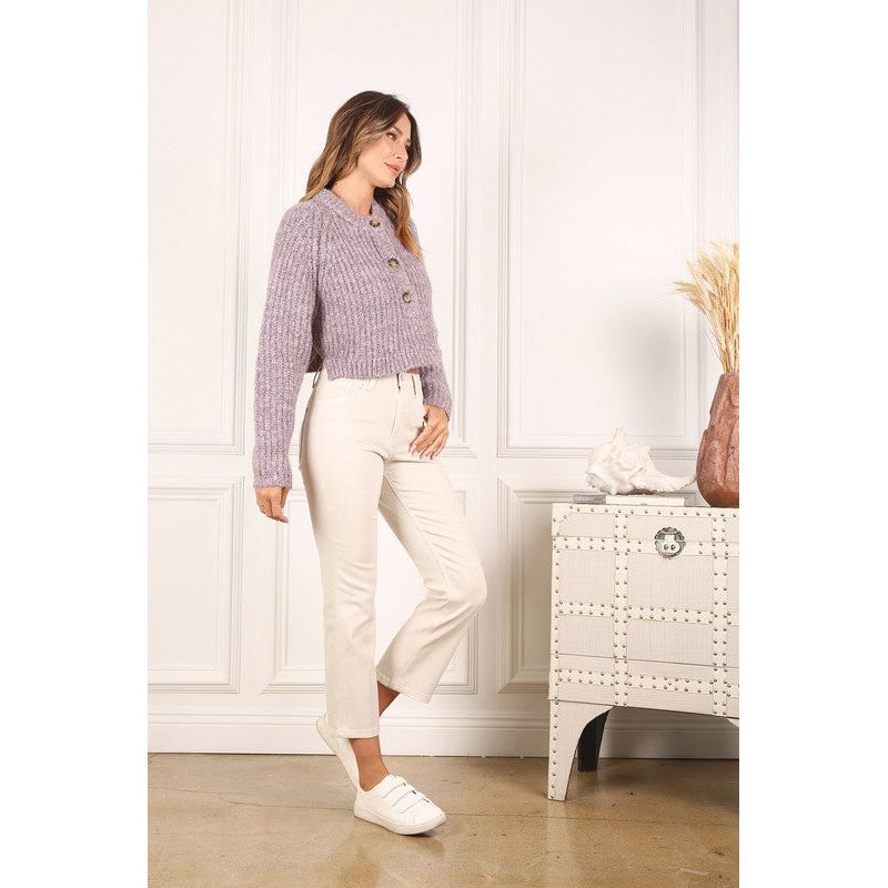 LILOU Melange multicolor sweater top