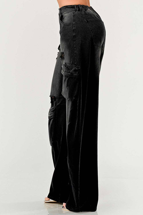 Black Taylor Washed Distressed Jean