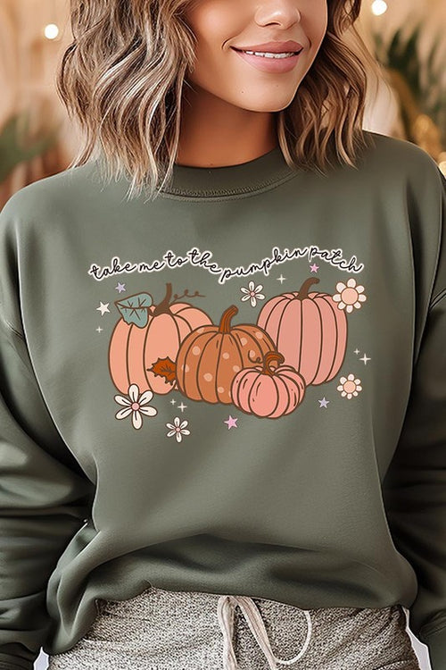 COLOR BEAR "Take Me to the Pumpkin Patch" Autumn Graphic Sweatshirts