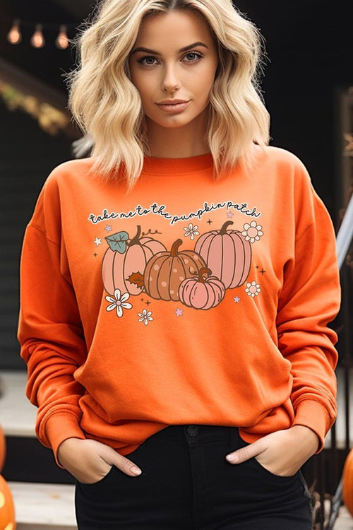 COLOR BEAR "Take Me to the Pumpkin Patch" Autumn Graphic Sweatshirts