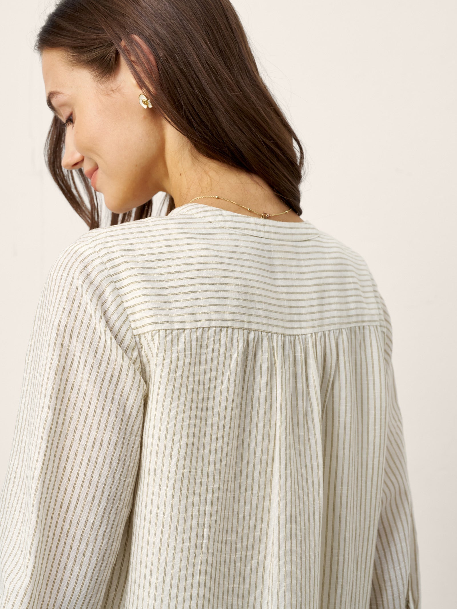 Linen-Lyocell Deconstructed Asymmetric Front Pleat Mini Dress EULALIE