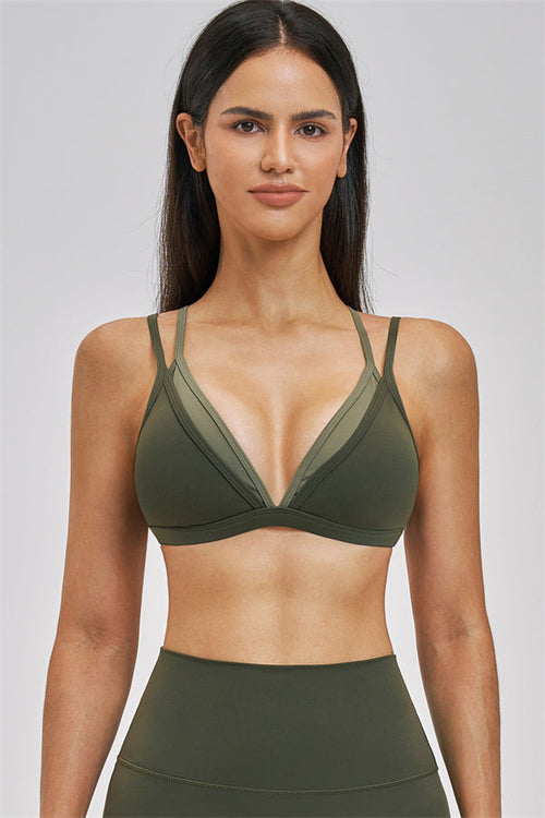 The Seraphine Layered V Sports Bra Leggings 2-Piece Set