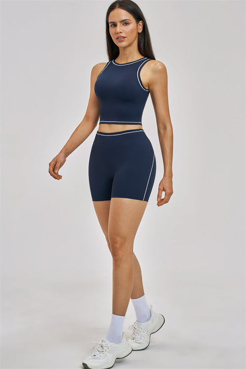 The Unbound Crop Top Shorts 2-Piece Set