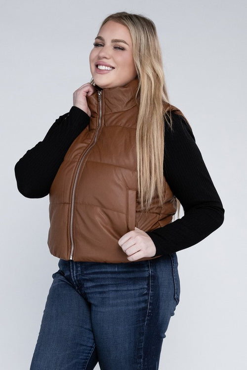 AMBIANCE APPAREL Plus Puff Vest