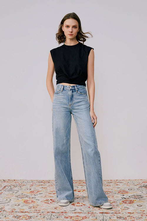 Angeles High Rise Baggy Jeans HJ103