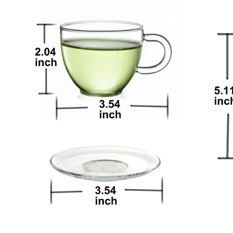 FANCY & STACY Teapot with infuser + warmer and 4 cups