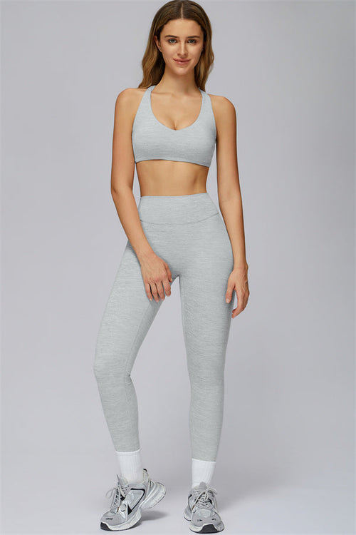The Radiance Jacket Racerback Sports Bra Leggings 3-Piece Set