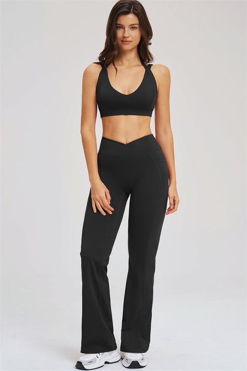 The Sizzle Sports Bra Flared Leggings 2-Piece Set