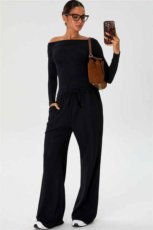 The Rush Off-shoulder T-shirt Sweatpants 2-Piece Set