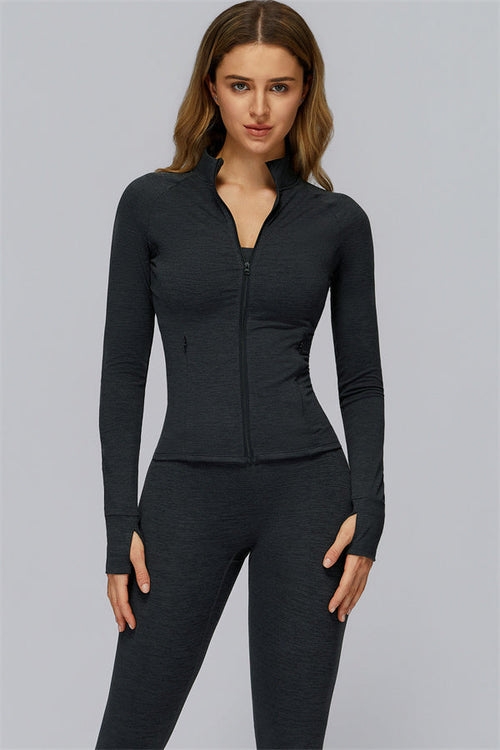 The Radiance Jacket Racerback Sports Bra Leggings 3-Piece Set