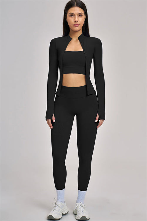 The Vision Jacket Sports Bra Leggings 3-Piece Set