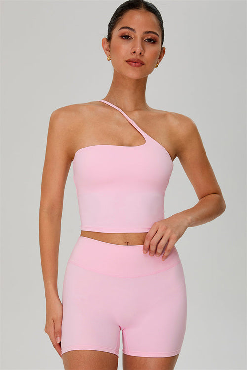 The Jewel One-Shoulder Crop Top Shorts 2-Piece Set