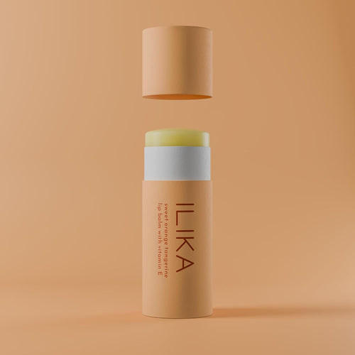 ILIKA 100% Natural Lip Balm - 2X Volume, Organic, Plastic-free, Vegan, Cruelty-Free, COSMOS Certified Organic, PETA Certified, Plant-Based, Biodegradable Tube, 2 Pack, Orange Tangerine - 0.3 Oz each