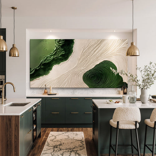 Green Rivers Abstract Wall Art XII