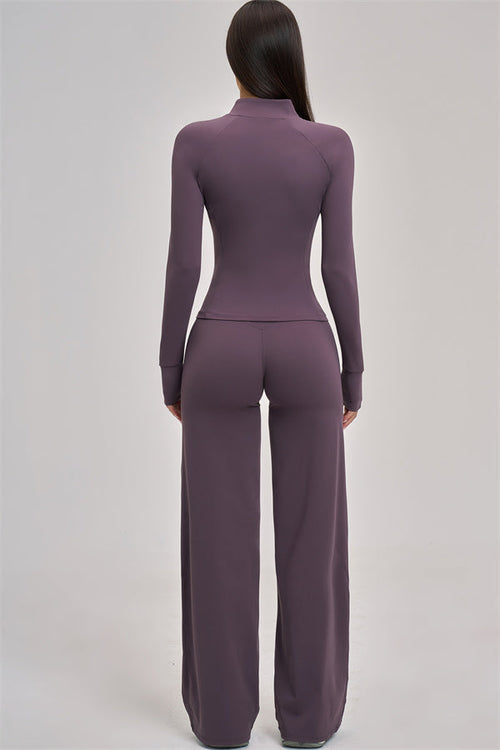 The Swoon Jacket Sports Bra Flared Leggings 3-Piece Set