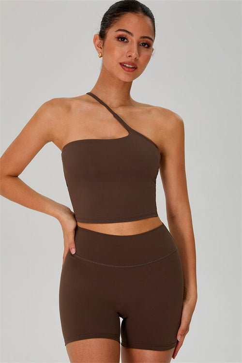 The Jewel One-Shoulder Crop Top Shorts 2-Piece Set