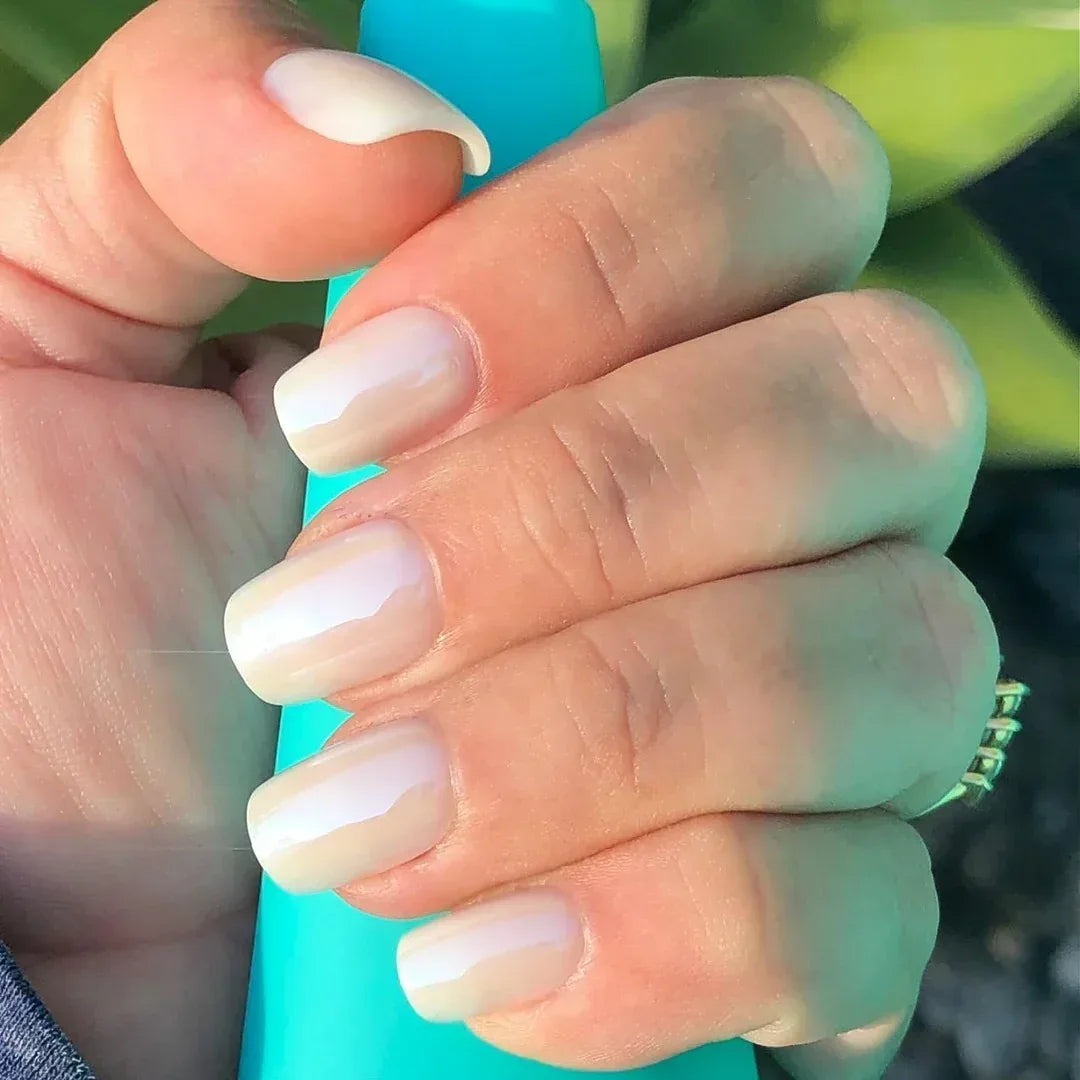 Classic Pearl White Short Square Nails - Press On Nails
