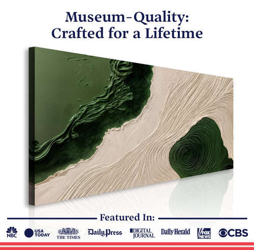 Green Rivers Abstract Wall Art XII