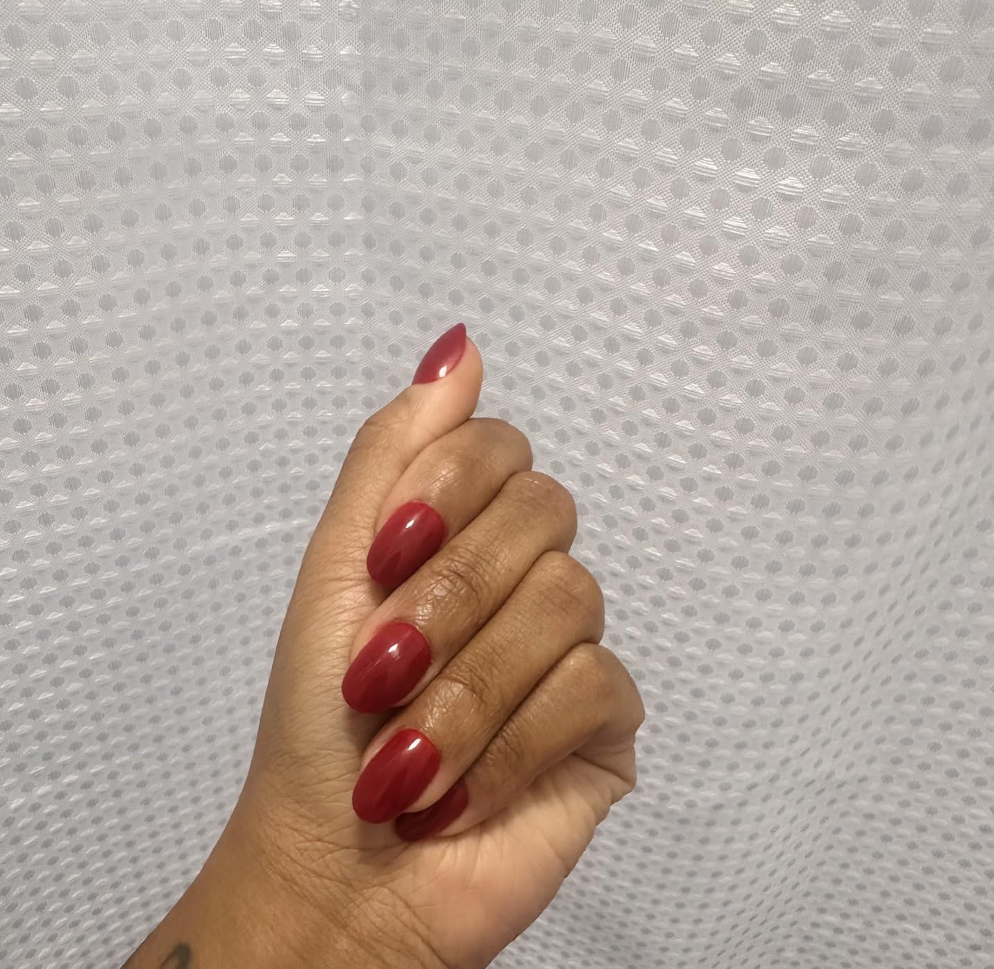 Grape Red Oval Nails - Press On Nails