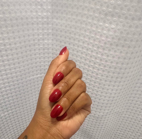 Grape Red Oval Nails - Press On Nails