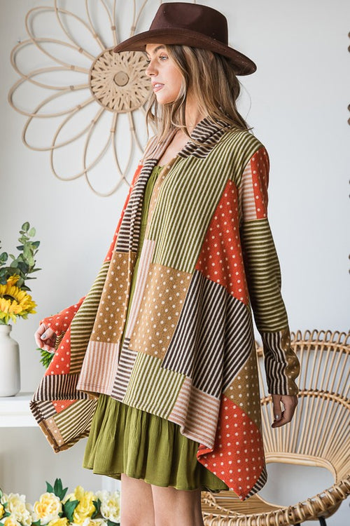 POLKADOT PRINT CARDIGAN