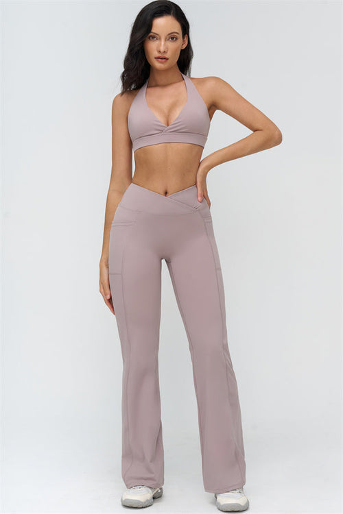 The BoldFit Sports Bra Flared Leggings 2-Piece Set