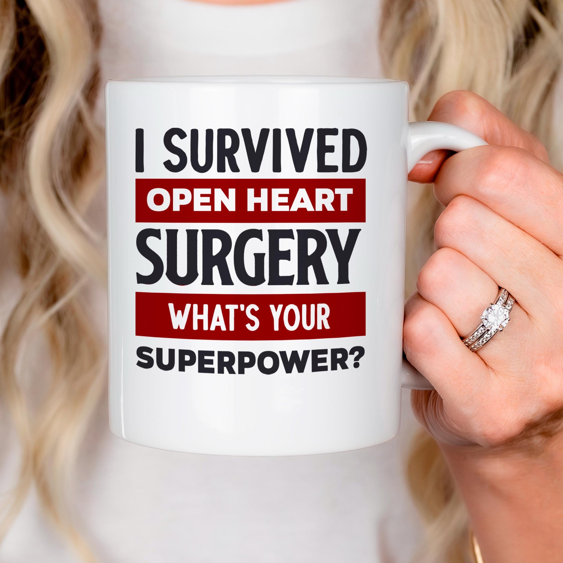 Open Heart Surgery Mug - Inspirational Recovery Coffee Cup | Survivor Gift