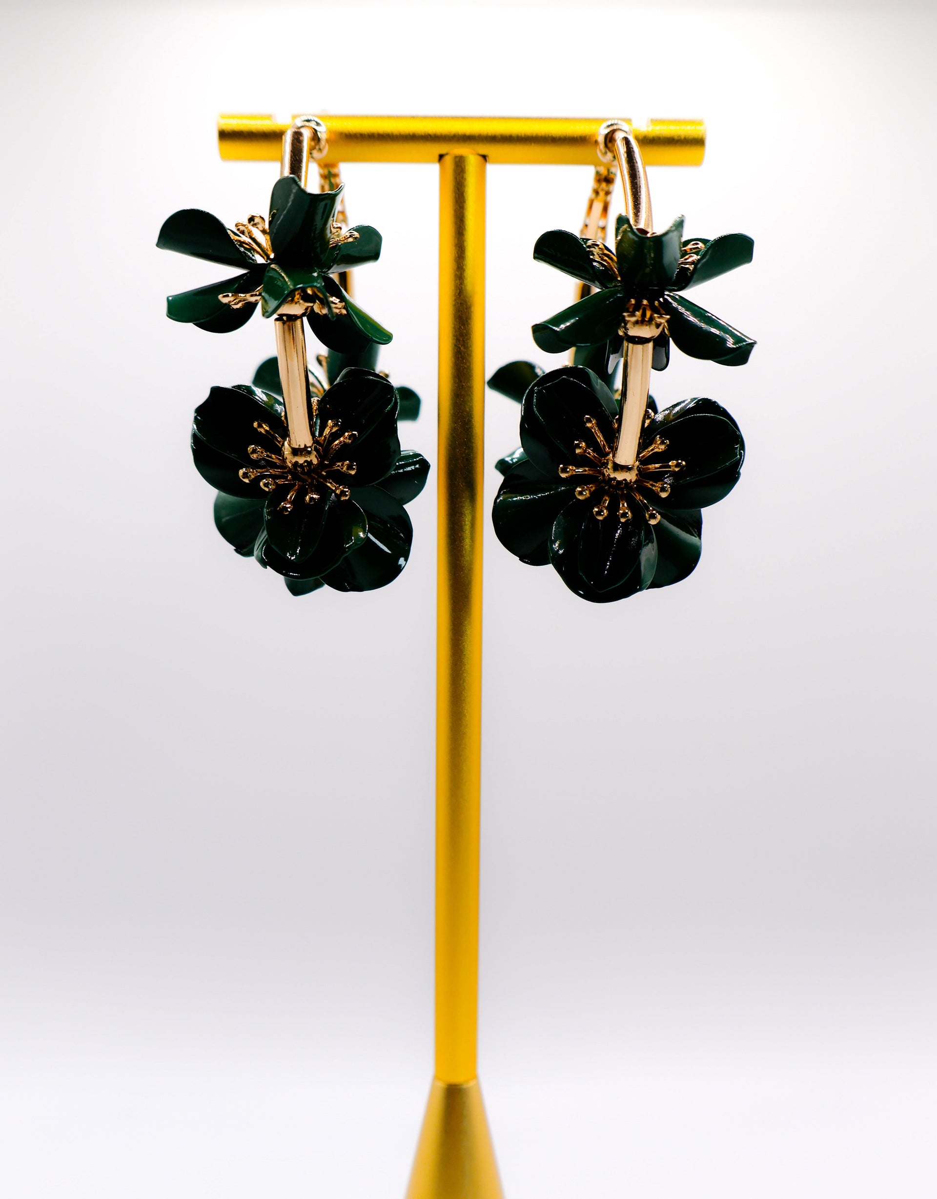Floral Luxe Hoops – Gold Flower Hoop Earrings