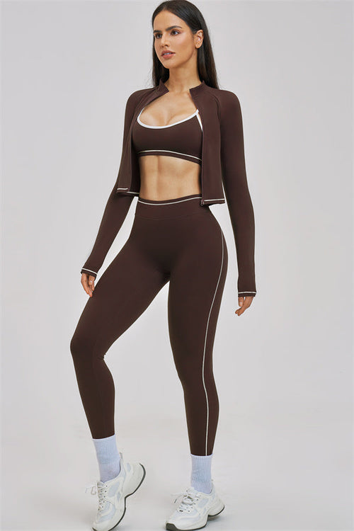 The Unbound Jacket Sports Bra Leggings 3-Piece Set