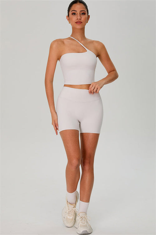 The Jewel One-Shoulder Crop Top Shorts 2-Piece Set