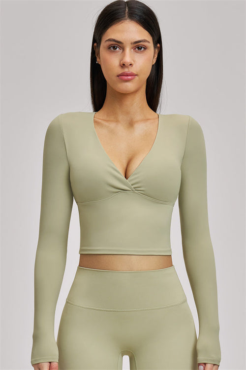The Swoon Long Sleeve Crop top Leggings 2-Piece Set