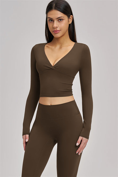 The Swoon Long Sleeve Crop top Leggings 2-Piece Set