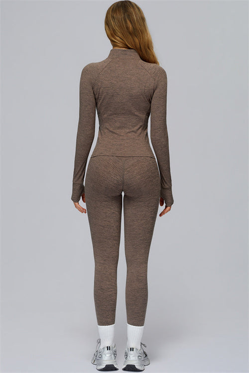 The Radiance Jacket Racerback Sports Bra Leggings 3-Piece Set