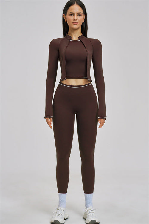 The Unbound Jacket Crop Top Leggings 3-Piece Set