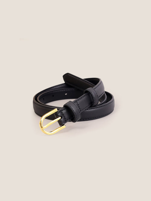 Premium Cowhide Belt With Retro Electroplated Alloy Buckle