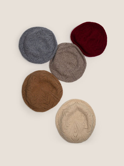 100% Wool Hand-Knit Beret