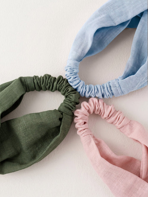 Linen Cross Wide Elastic Headband