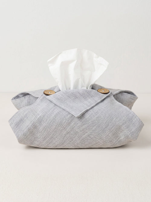 Linen Tissue Box Storage Cover