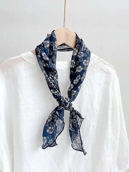 Ramie Vintage Print Handkerchief