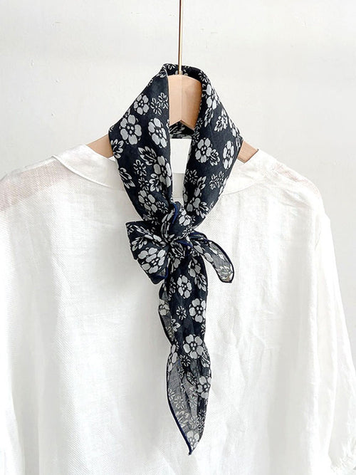 Ramie Vintage Print Handkerchief