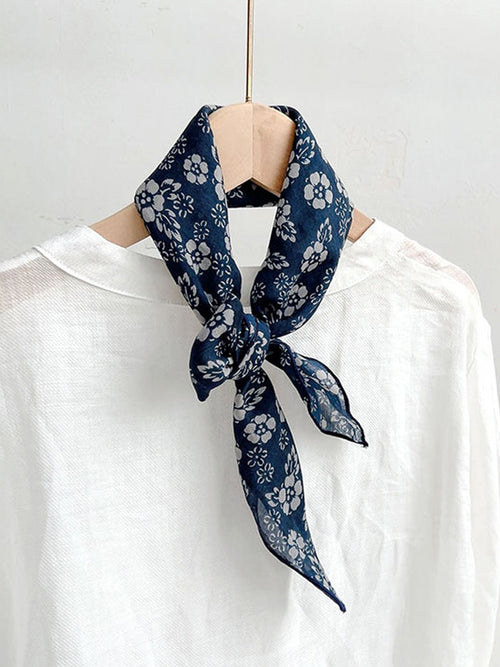 Ramie Vintage Print Handkerchief