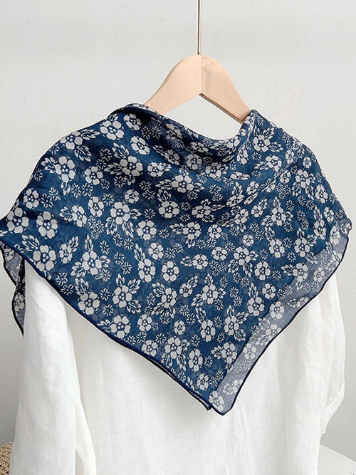 Ramie Vintage Print Handkerchief