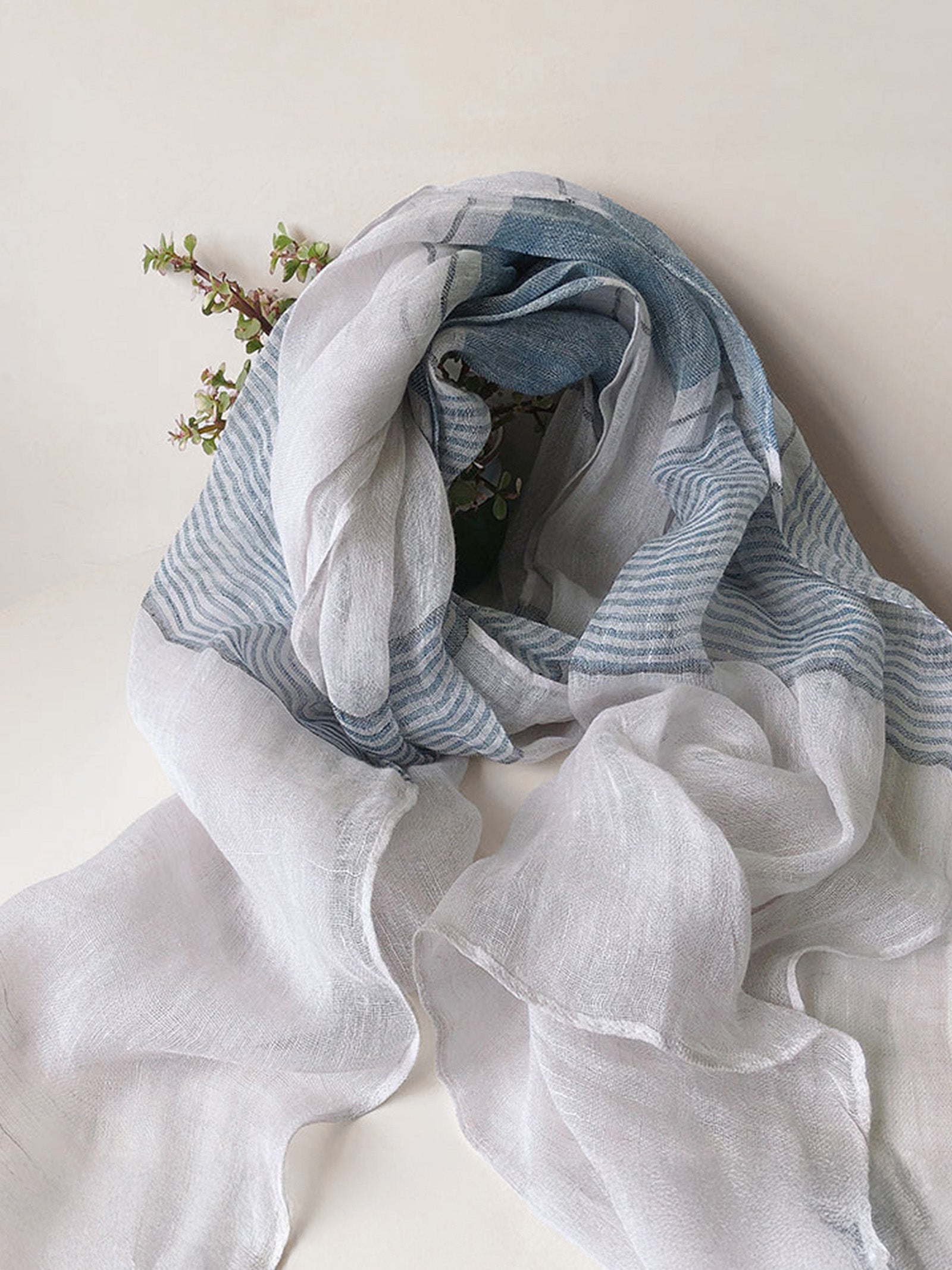 Linen Color-Block Scarf
